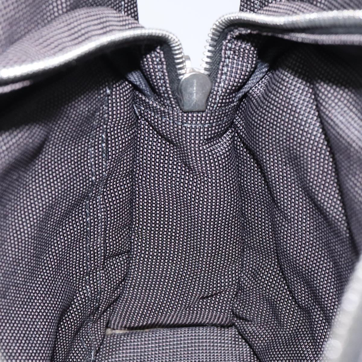 HERMES Her Line PM Tote Bag Canvas Gray Silver Auth BD1768