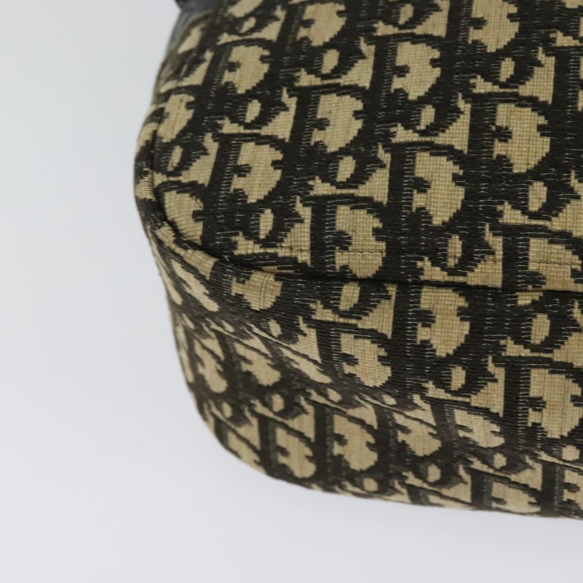 Christian Dior Trotter Canvas Shoulder Bag Black Auth BD1782