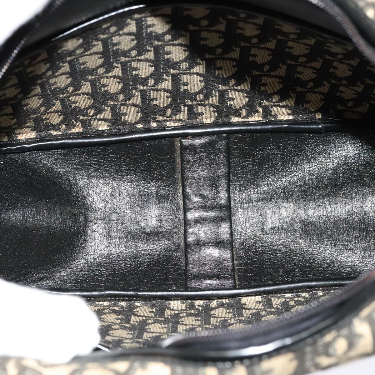 Christian Dior Trotter Canvas Shoulder Bag Black Auth BD1782