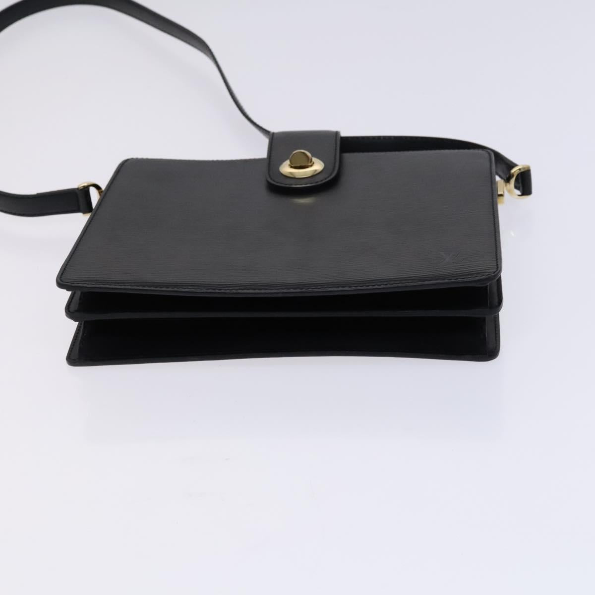 LOUIS VUITTON Epi Capuchin Shoulder Bag Black M52342 LV Auth BD1846