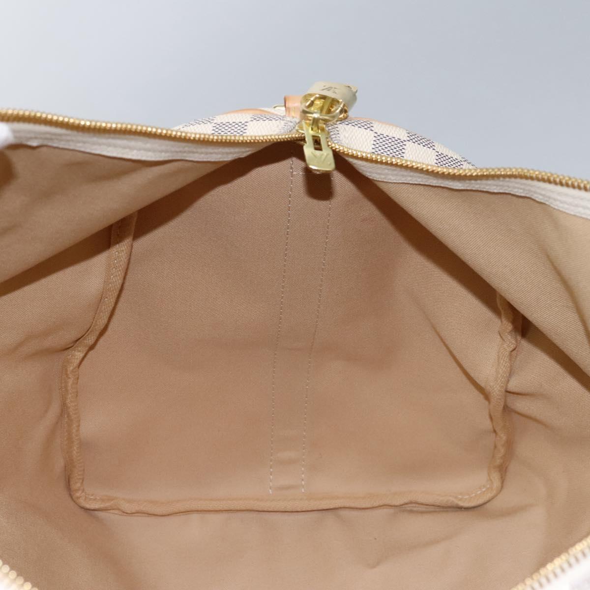 LOUIS VUITTON Damier Azur Keepall Bandouliere 55 Boston Bag N41429 Auth BD1851AV