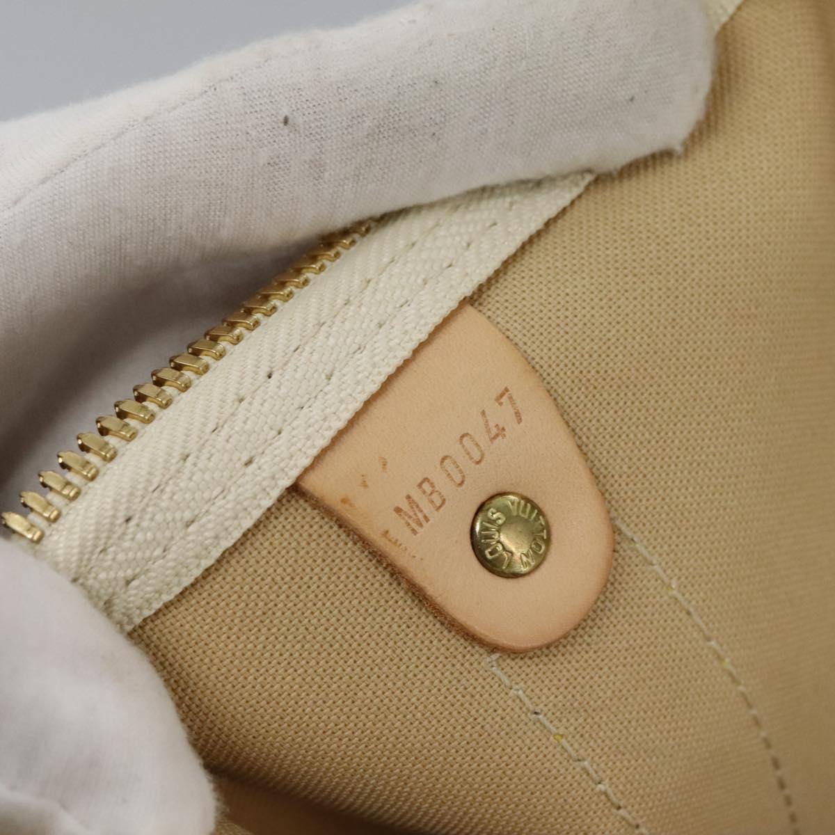 LOUIS VUITTON Damier Azur Keepall Bandouliere 55 Boston Bag N41429 Auth BD1851AV