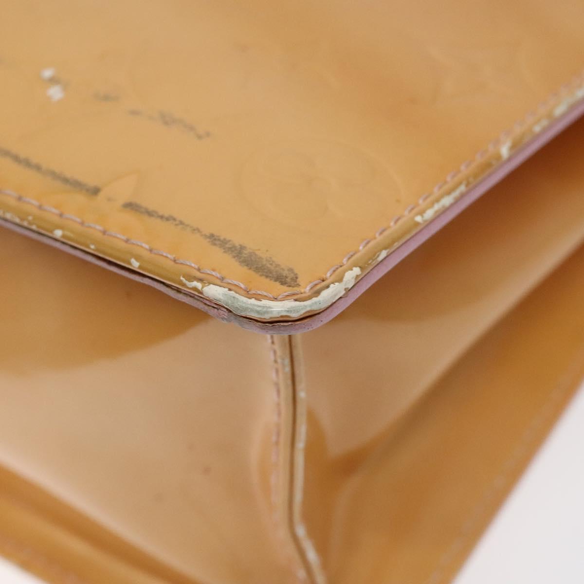 LOUIS VUITTON Vernis Spring Street Hand Bag Marshmallow Pink M91033 Auth BD1853