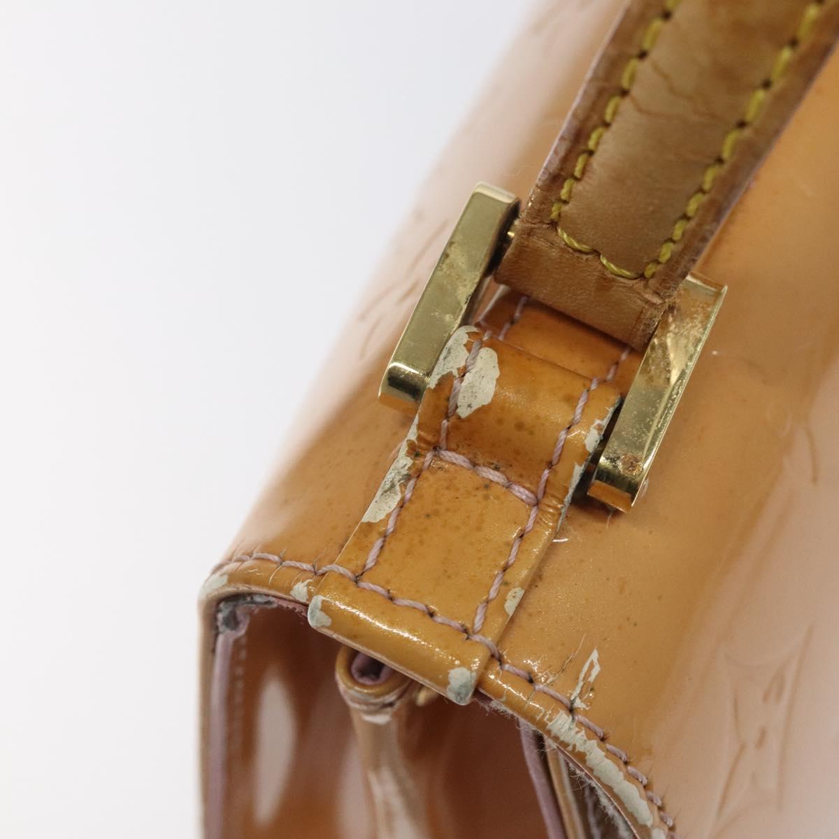 LOUIS VUITTON Vernis Spring Street Hand Bag Marshmallow Pink M91033 Auth BD1853