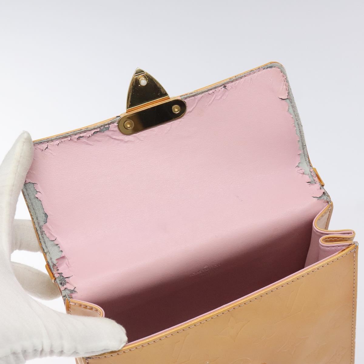 LOUIS VUITTON Vernis Spring Street Hand Bag Marshmallow Pink M91033 Auth BD1853