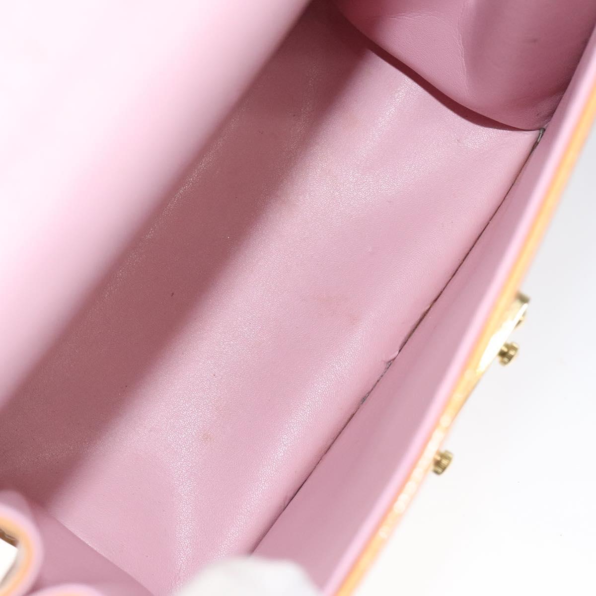 LOUIS VUITTON Vernis Spring Street Hand Bag Marshmallow Pink M91033 Auth BD1853