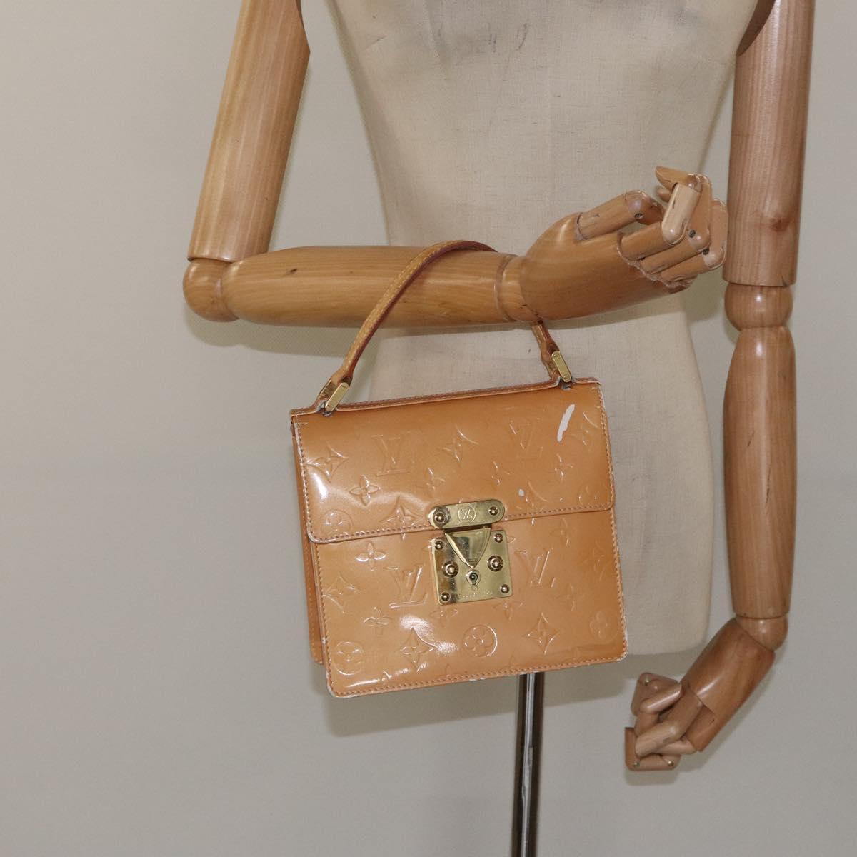 LOUIS VUITTON Vernis Spring Street Hand Bag Marshmallow Pink M91033 Auth BD1853