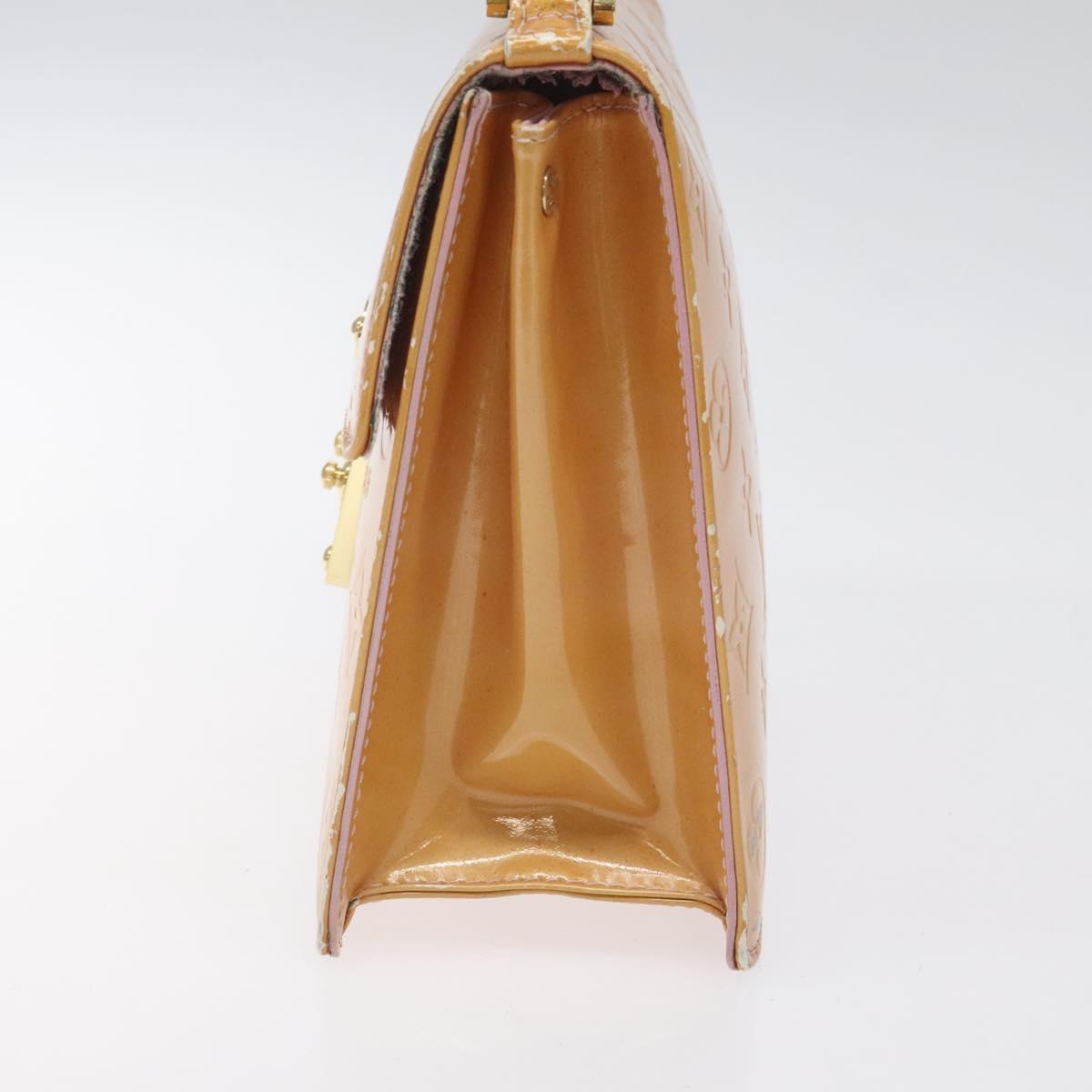 LOUIS VUITTON Vernis Spring Street Hand Bag Marshmallow Pink M91033 Auth BD1853