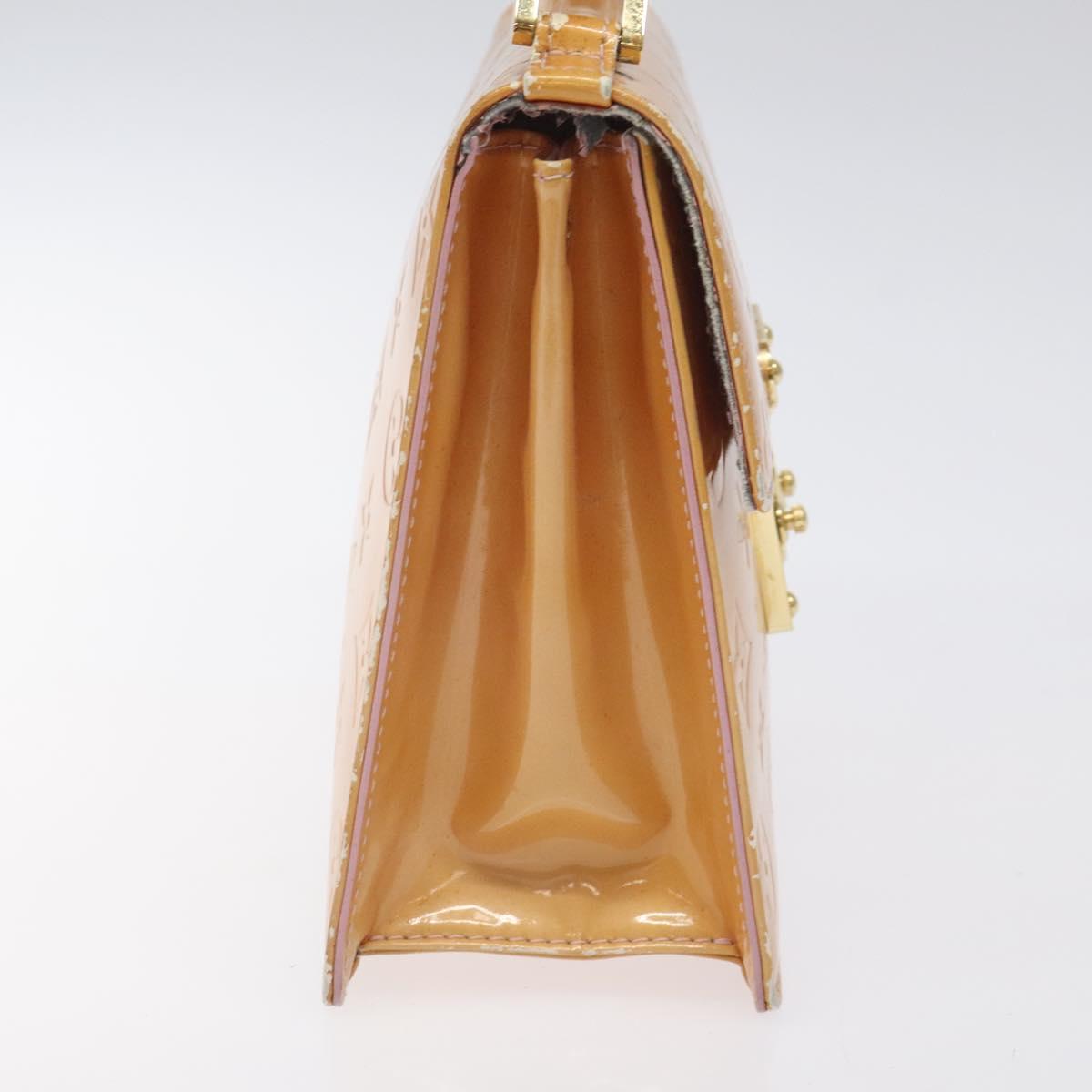 LOUIS VUITTON Vernis Spring Street Hand Bag Marshmallow Pink M91033 Auth BD1853