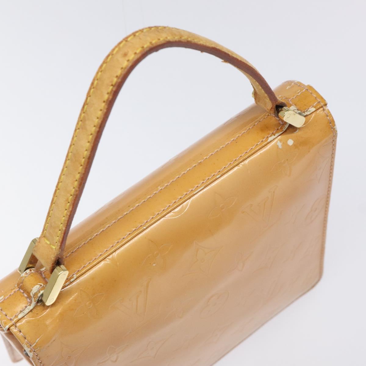 LOUIS VUITTON Vernis Spring Street Hand Bag Marshmallow Pink M91033 Auth BD1853