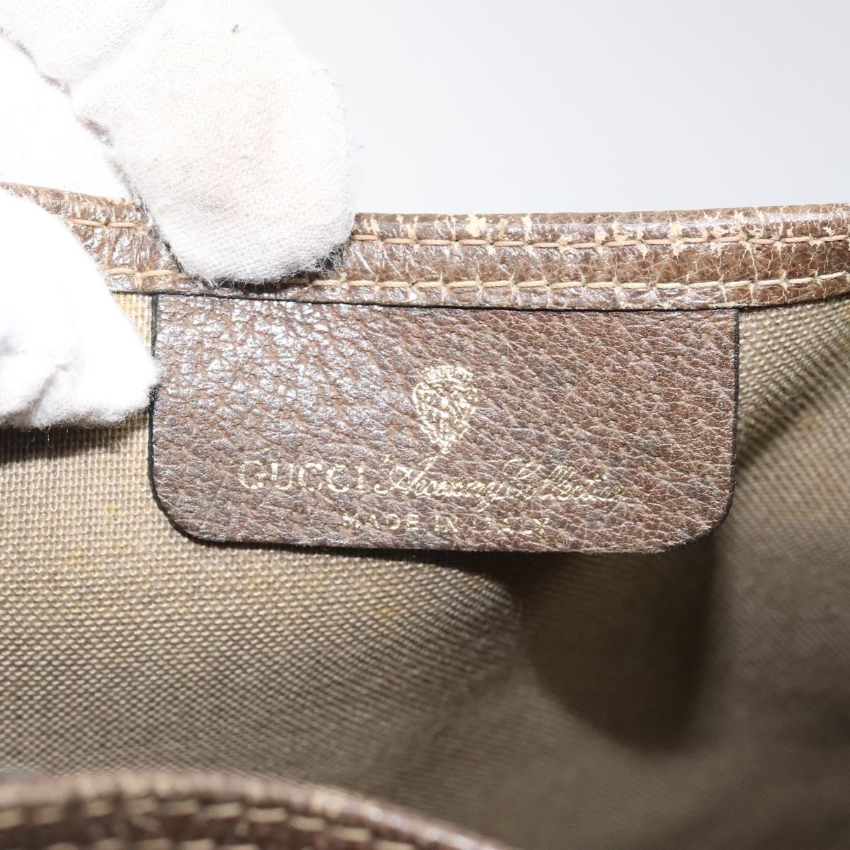 GUCCI GG Supreme Web Sherry Line Tote Bag PVC Beige Gold 39 02 003 Auth BD1863