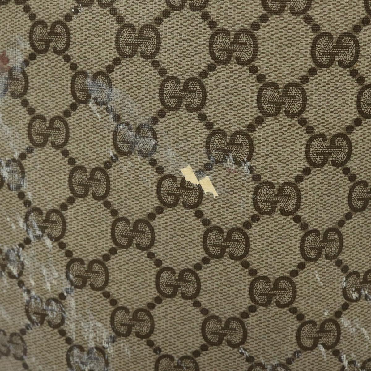 GUCCI GG Supreme Web Sherry Line Tote Bag PVC Beige Gold 39 02 003 Auth BD1863