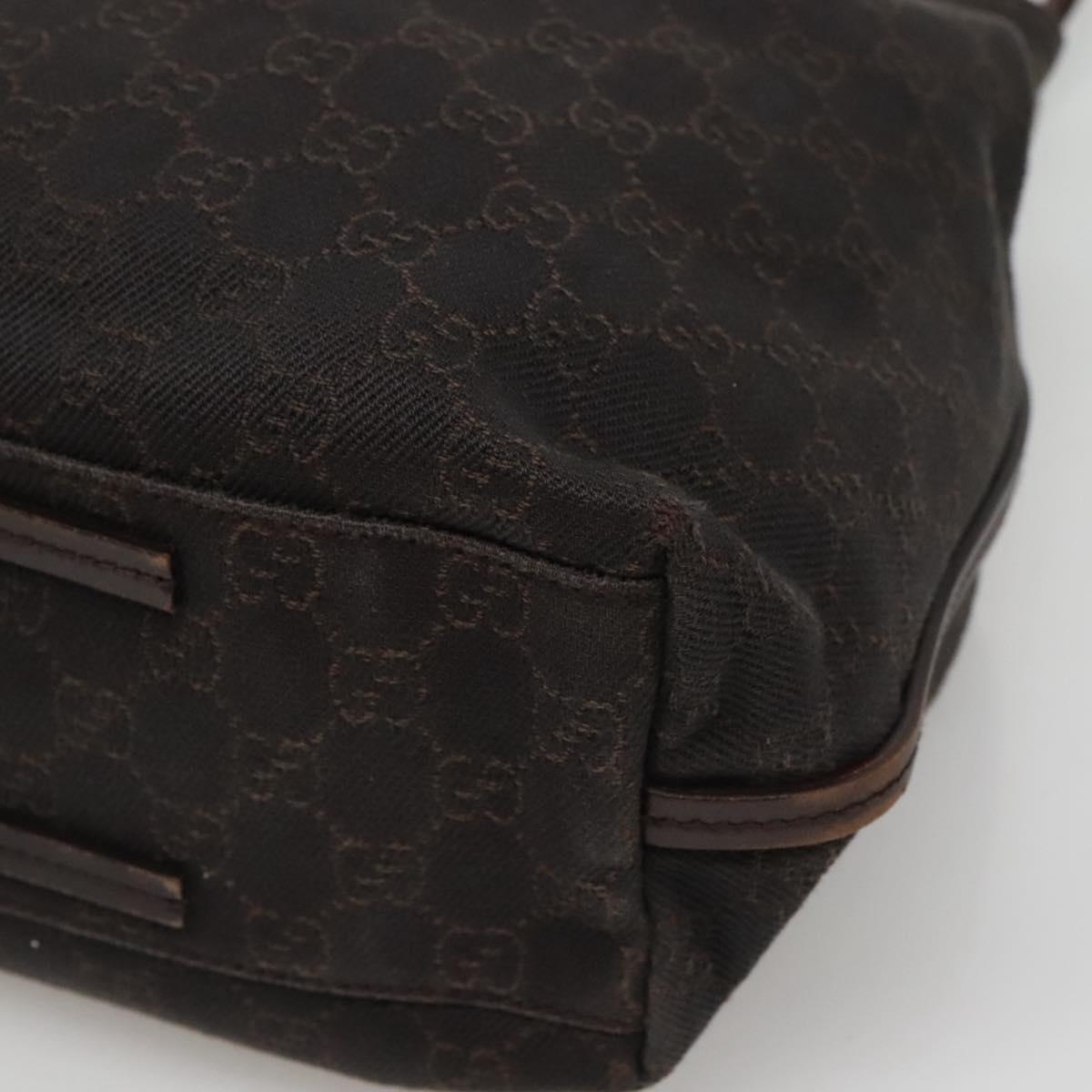 GUCCI GG Canvas Shoulder Bag Brown 101341 Auth BD1864