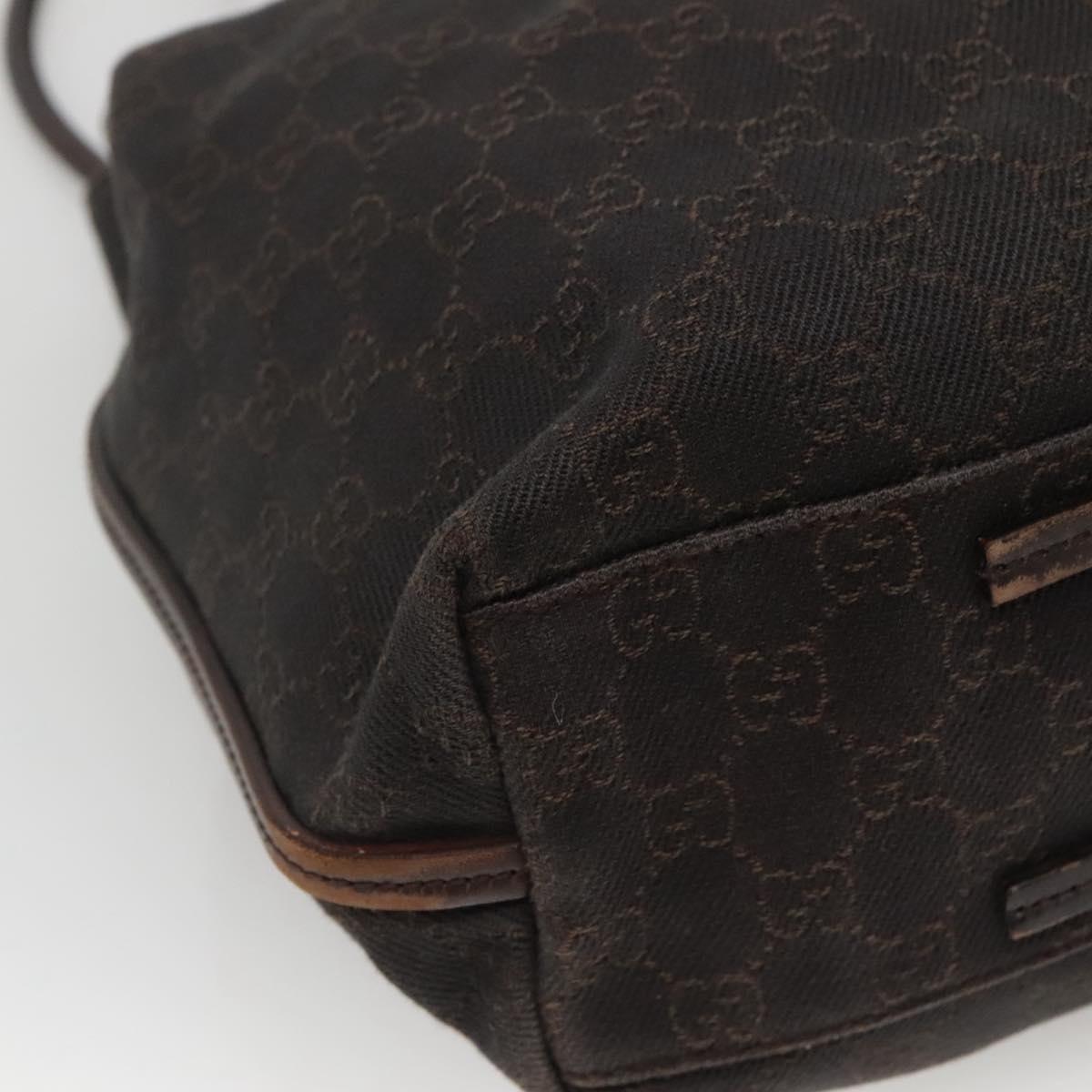 GUCCI GG Canvas Shoulder Bag Brown 101341 Auth BD1864