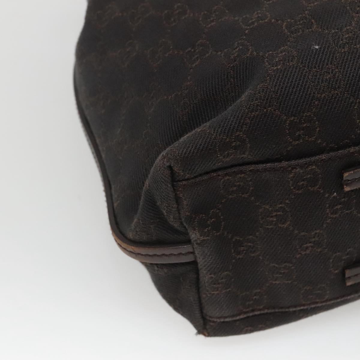 GUCCI GG Canvas Shoulder Bag Brown 101341 Auth BD1864