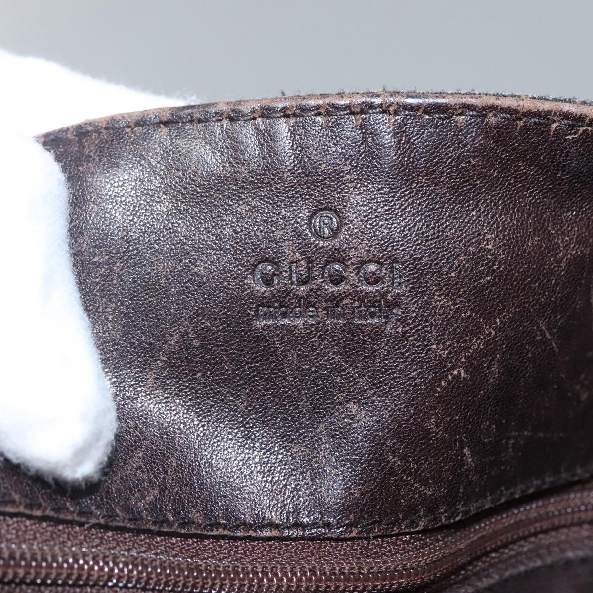 GUCCI GG Canvas Shoulder Bag Brown 101341 Auth BD1864