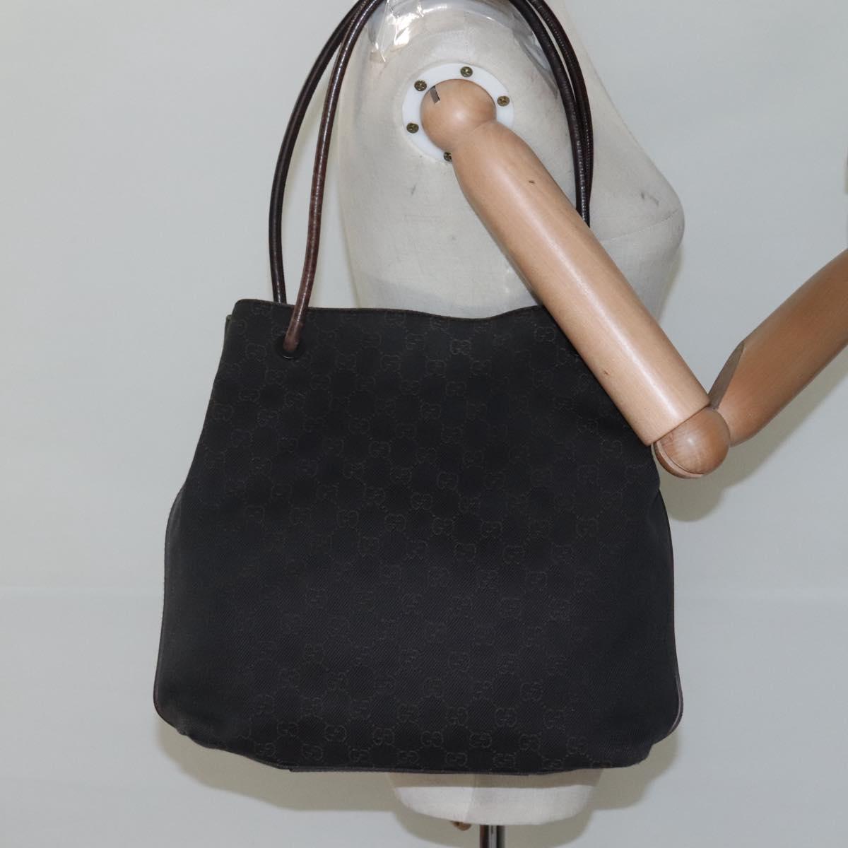 GUCCI GG Canvas Shoulder Bag Brown 101341 Auth BD1864