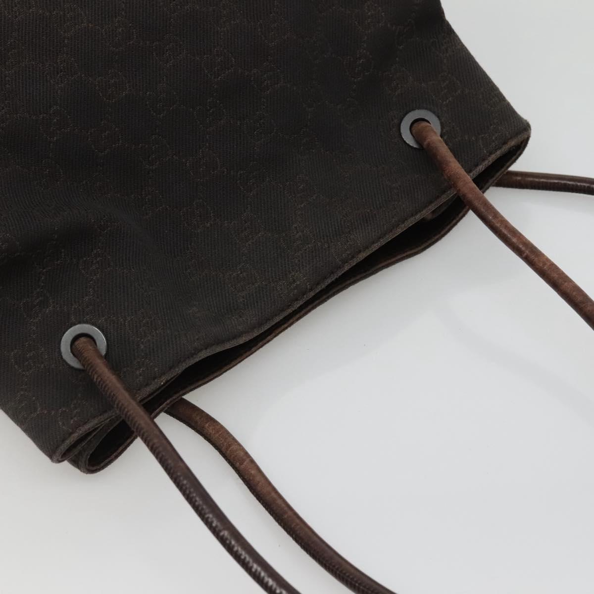 GUCCI GG Canvas Shoulder Bag Brown 101341 Auth BD1864