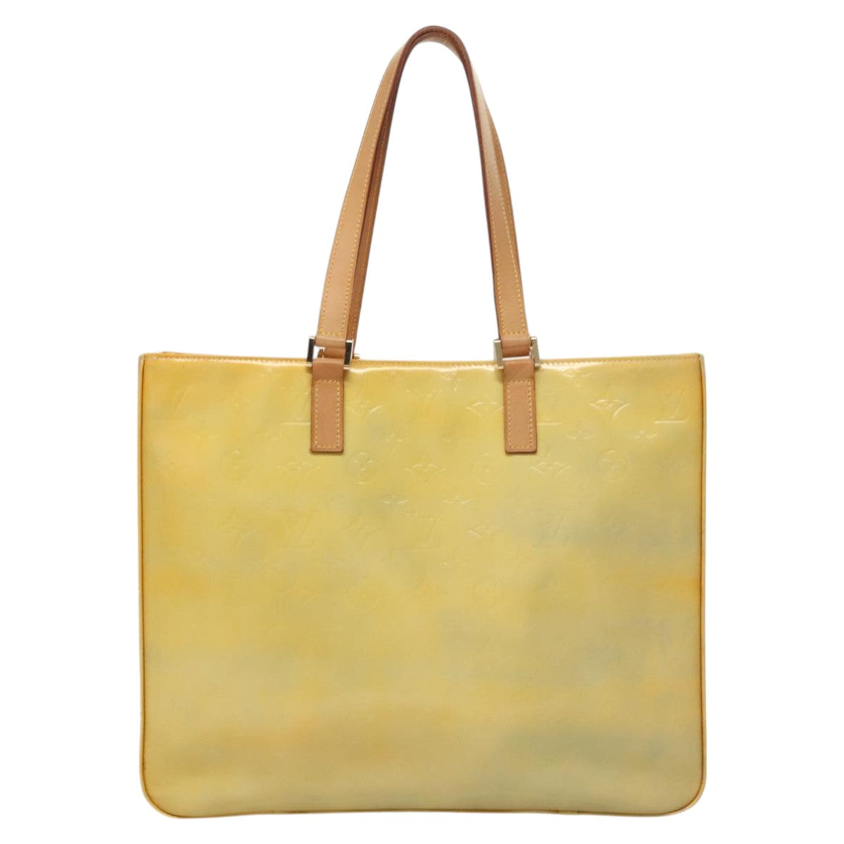 LOUIS VUITTON Monogram Vernis Columbus Tote Bag Gris M91028 LV Auth BD1891