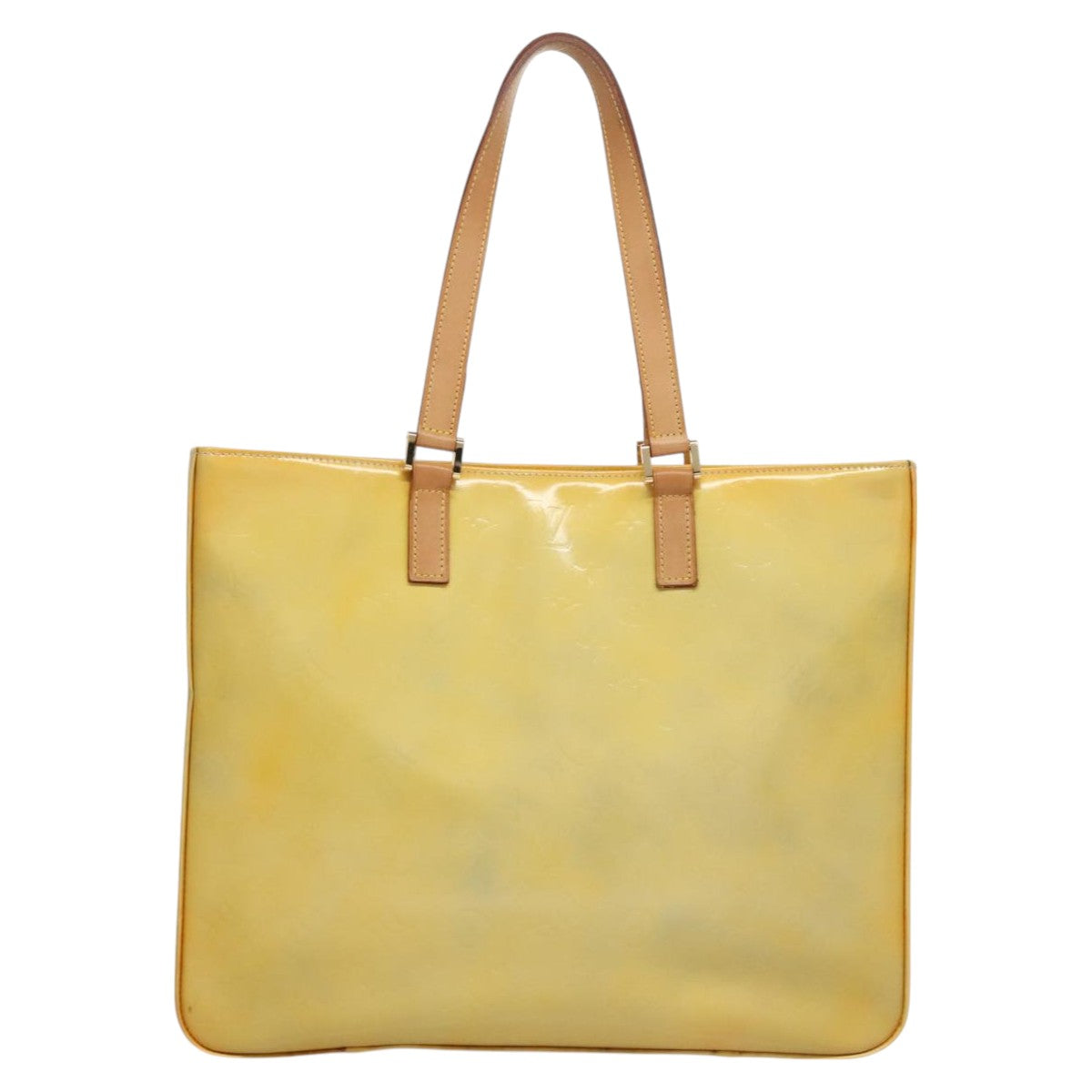 LOUIS VUITTON Monogram Vernis Columbus Tote Bag Gris M91028 LV Auth BD1891