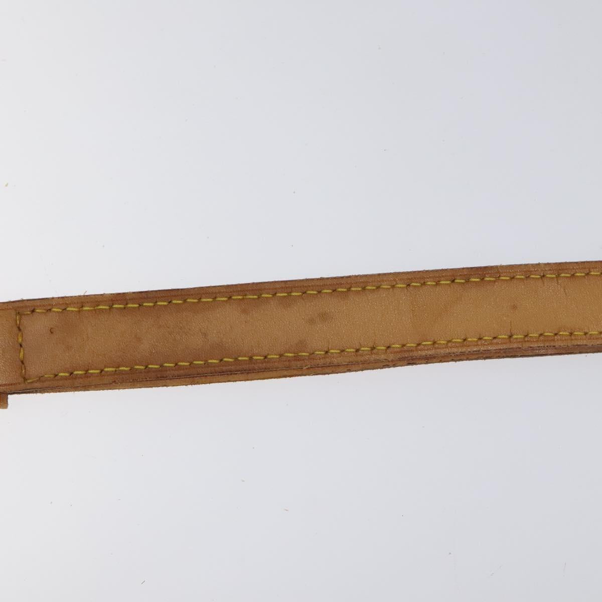 LOUIS VUITTON Adjustable Shoulder Strap Leather 35.8""-42.9"" Beige Auth BD1896