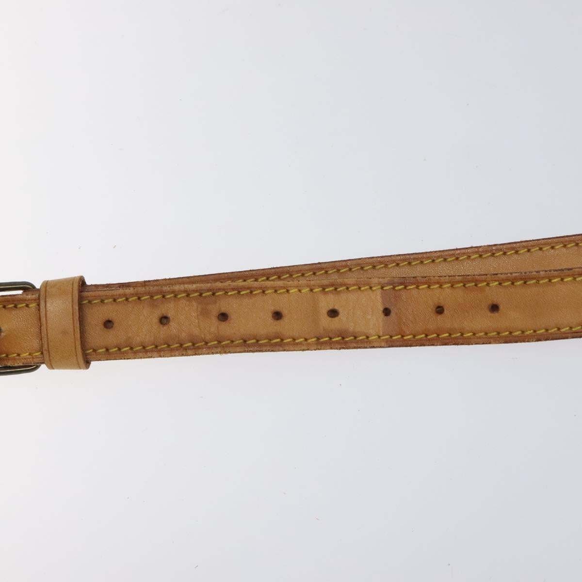 LOUIS VUITTON Adjustable Shoulder Strap Leather 35.8""-42.9"" Beige Auth BD1896