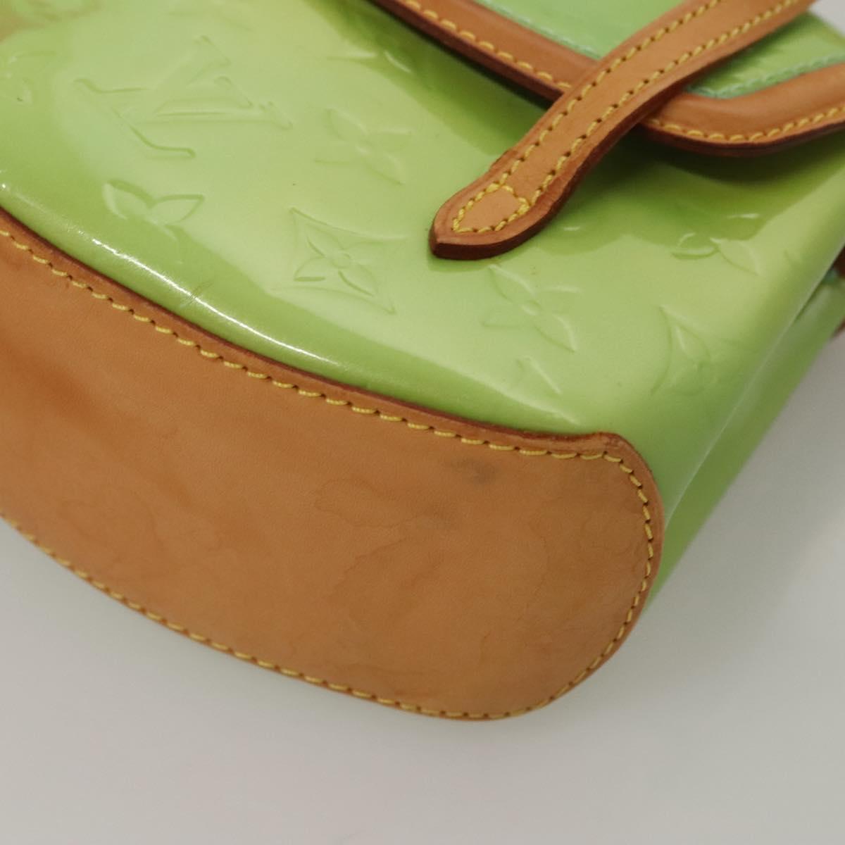 LOUIS VUITTON Vernis Biscayne Bay PM Shoulder Bag Peppermint M91289 Auth BD1918