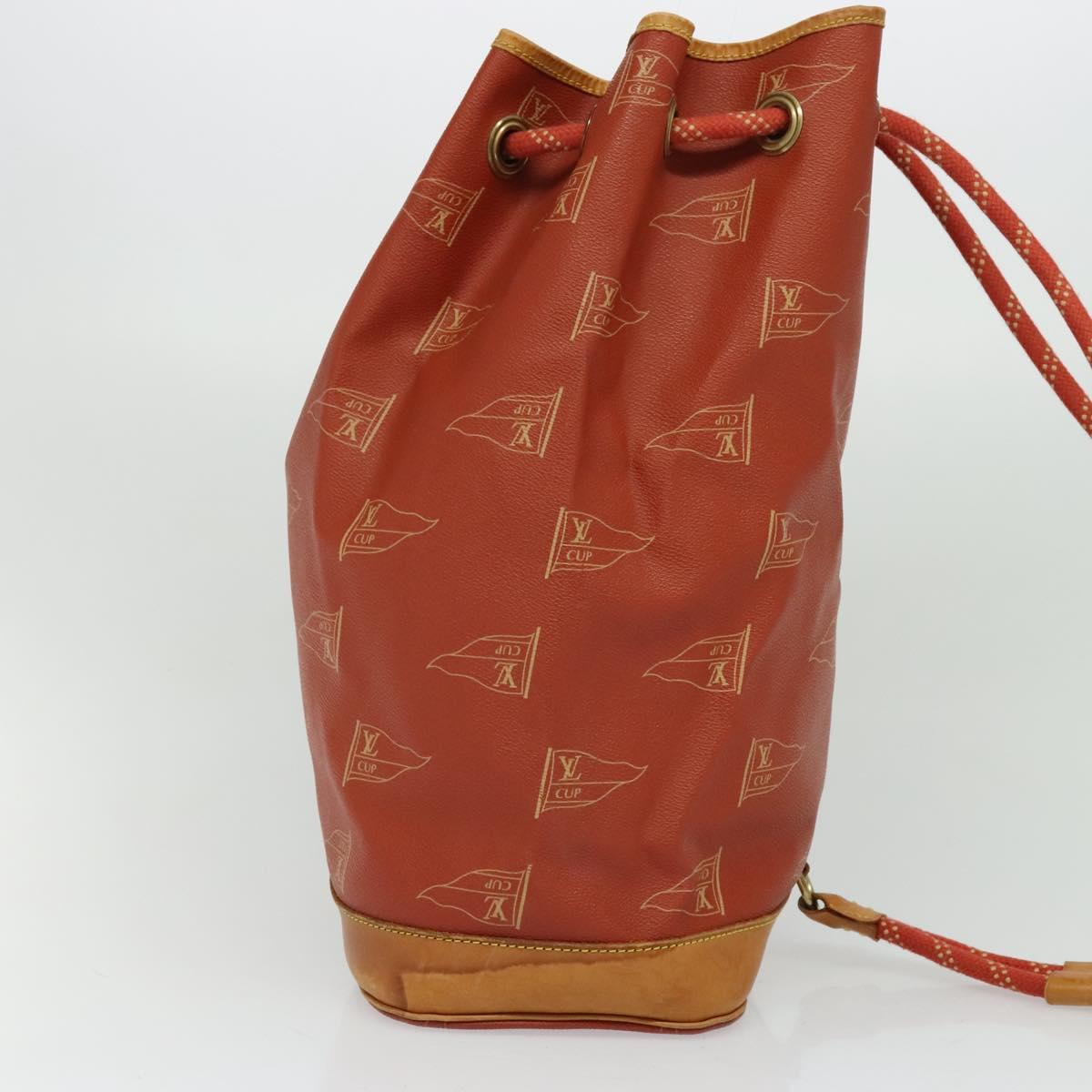 LOUIS VUITTON LV CUP Saint Tropez Shoulder Bag Red M80026 LV Auth BD1921