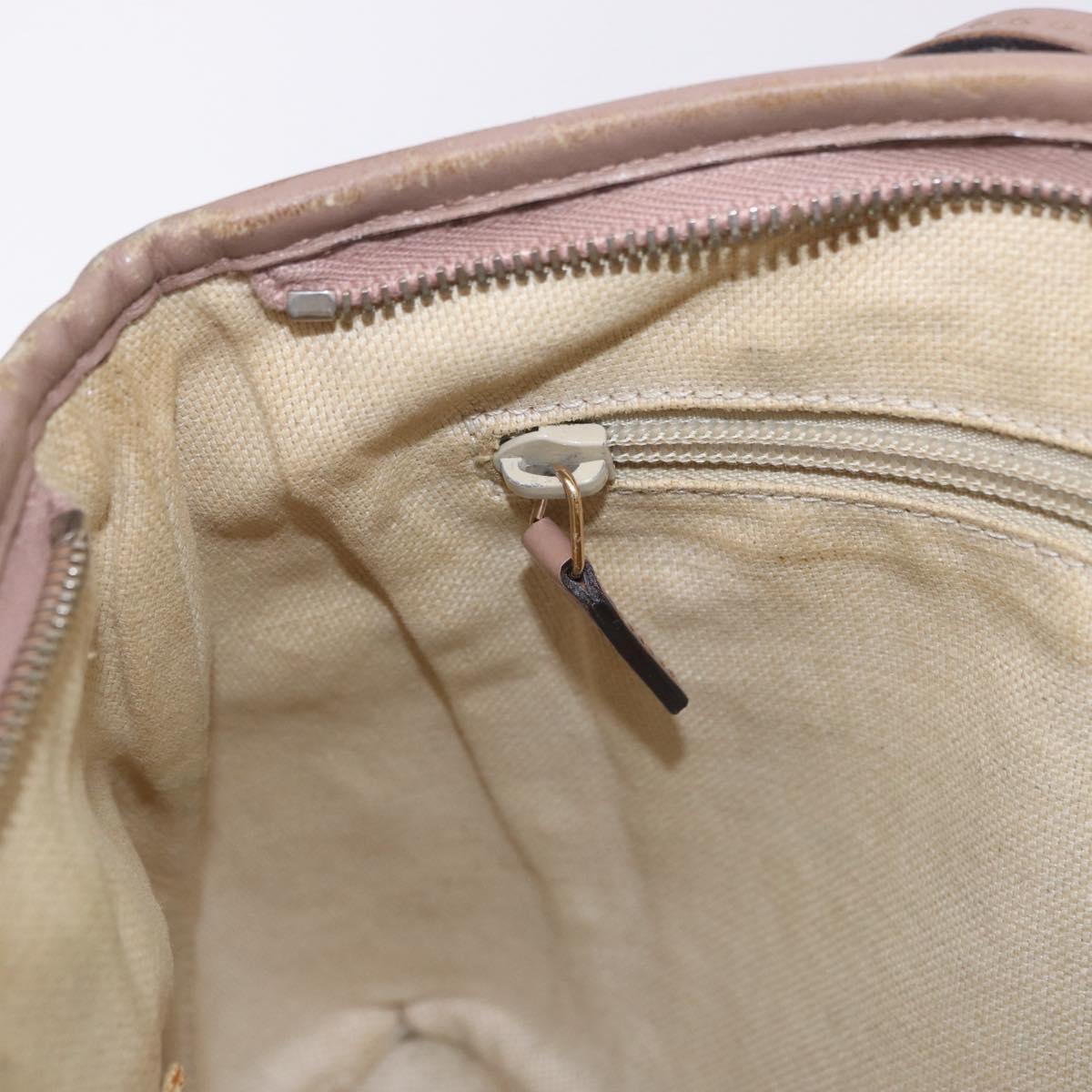 GUCCI GG Supreme Hand Bag PVC 2way Pink 353440 Auth BD1945