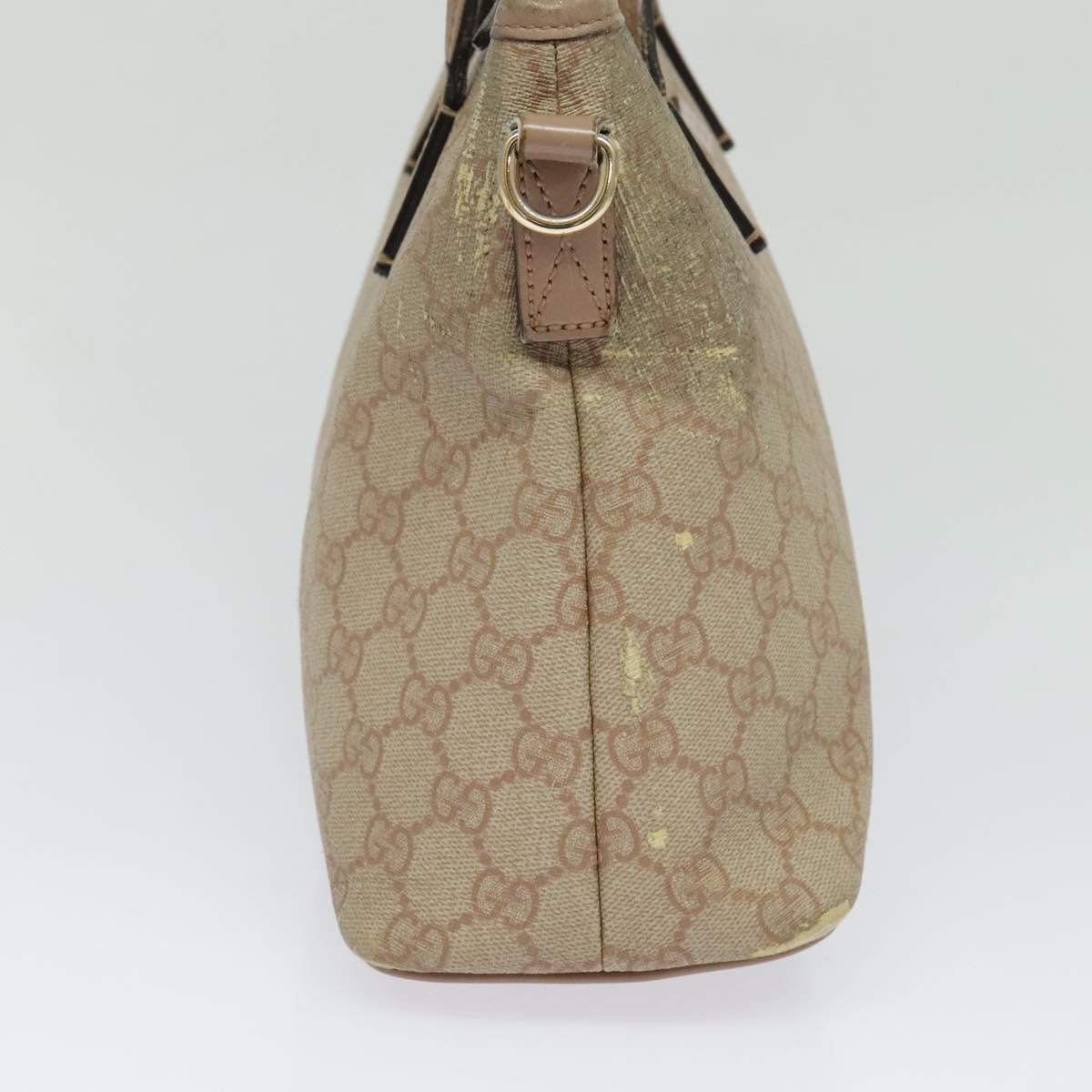 GUCCI GG Supreme Hand Bag PVC 2way Pink 353440 Auth BD1945