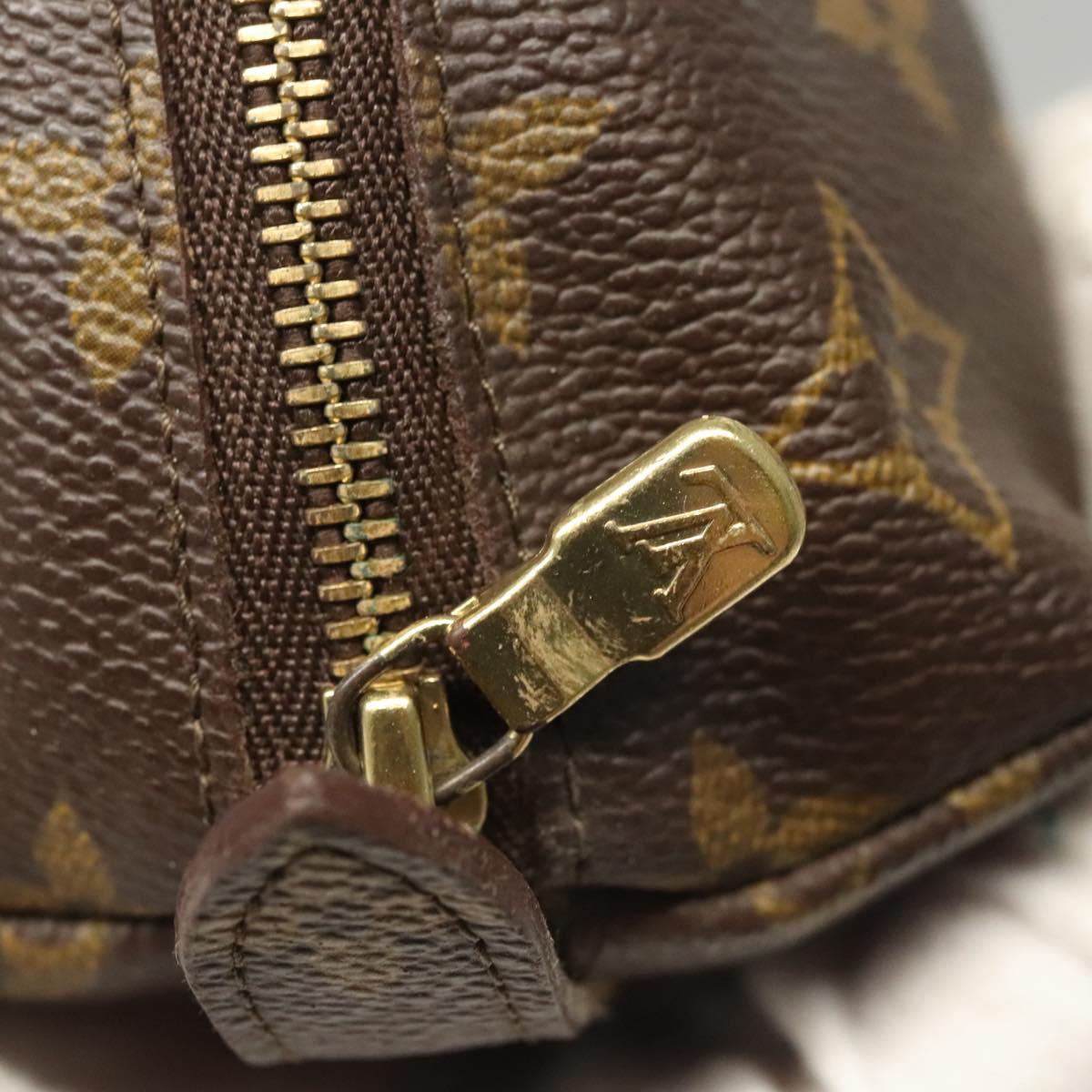 LOUIS VUITTON Monogram Trousse Demi Ronde Cosmetic Pouch M47520 LV Auth BD1958
