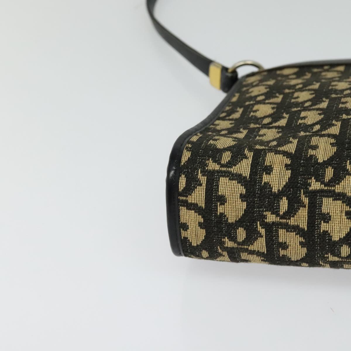 Christian Dior Shoulder Bag Navy Gold Auth BD1963