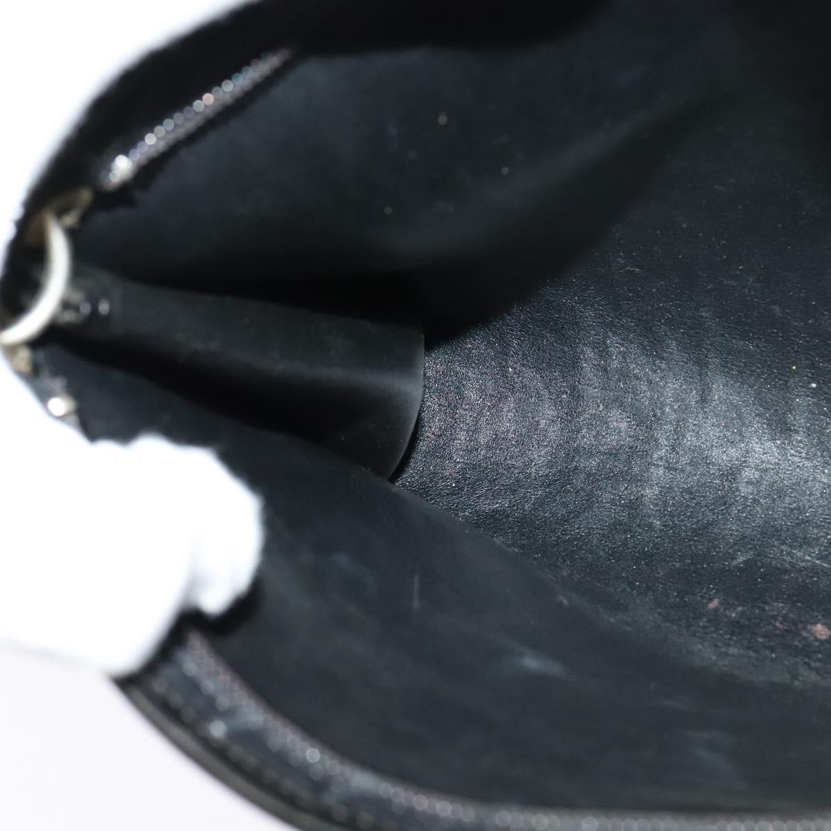 Christian Dior Shoulder Bag Navy Gold Auth BD1963