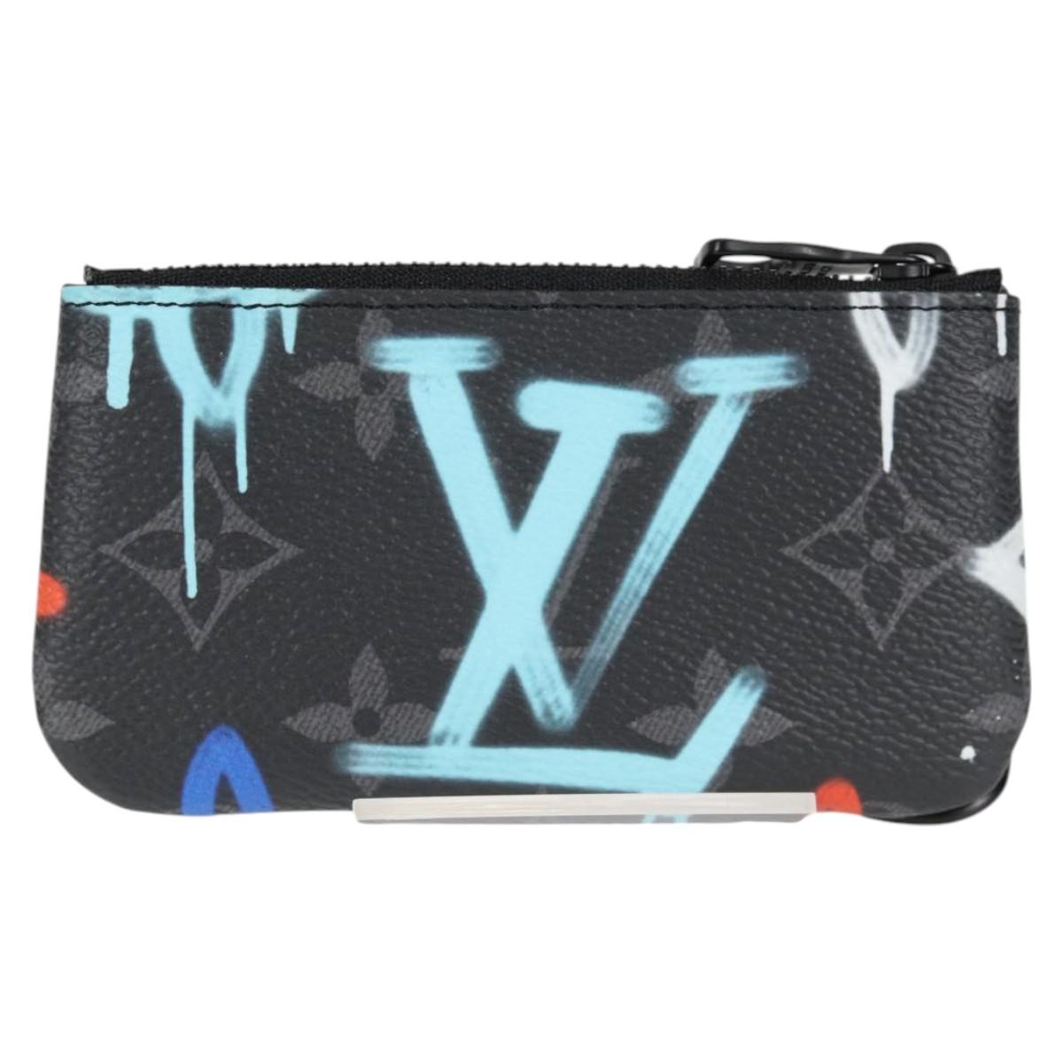 LOUIS VUITTON Eclipse Multicolor Pochette Cles Coin Purse M81795 Auth BD1968AM