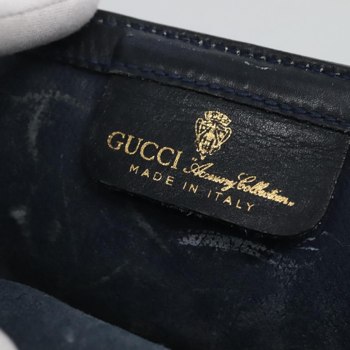 GUCCI GG Supreme Sherry Line Clutch Bag PVC Navy Gold 41 014 3087 25 Auth BD1980