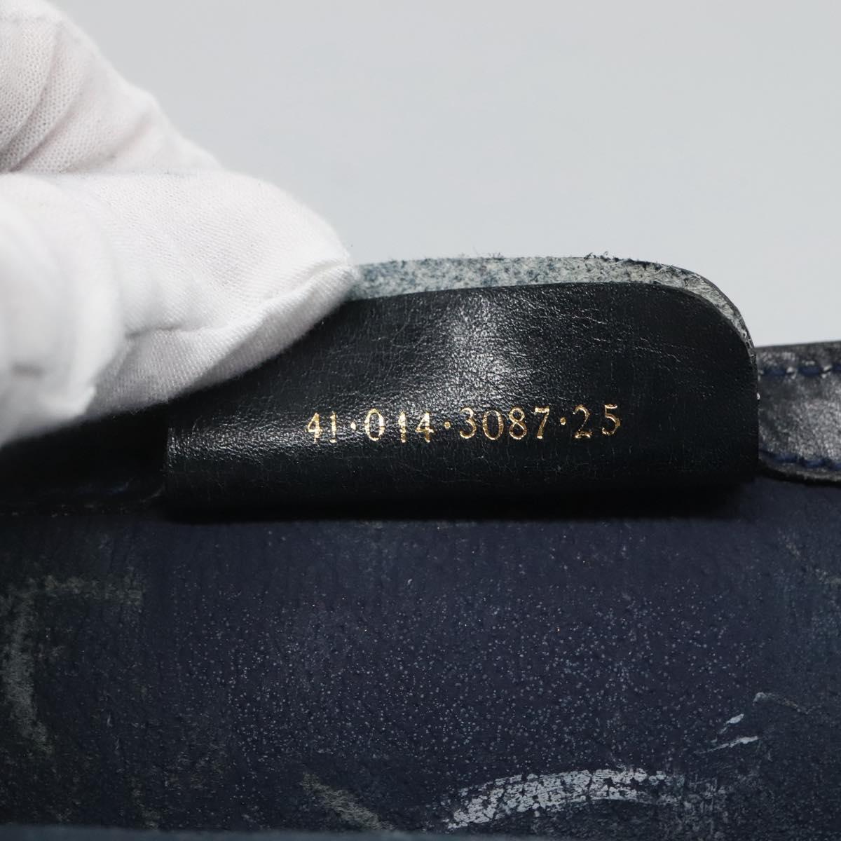 GUCCI GG Supreme Sherry Line Clutch Bag PVC Navy Gold 41 014 3087 25 Auth BD1980