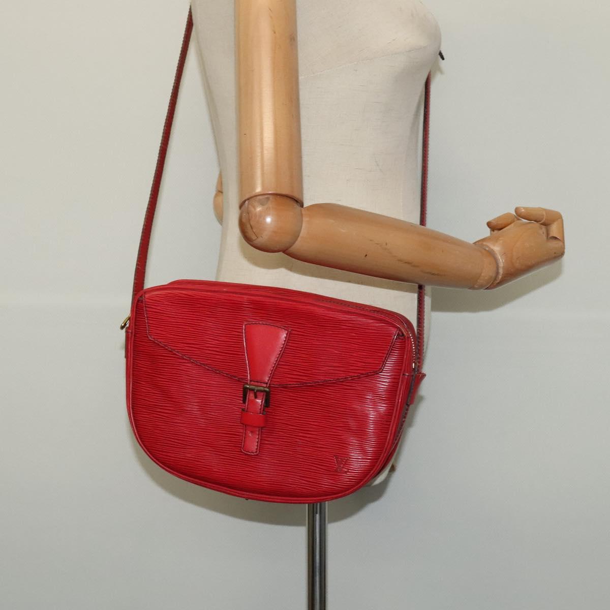 LOUIS VUITTON Epi Jeune Fille MM Shoulder Bag Red M52157 LV Auth BD1993