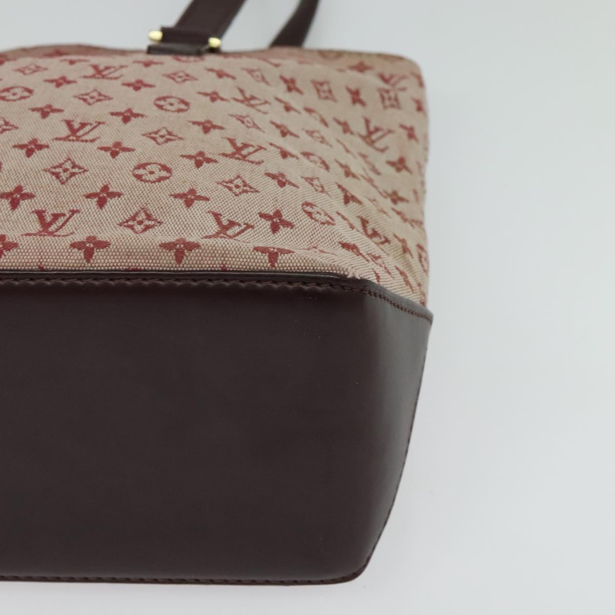 LOUIS VUITTON Monogram Mini Cabas Piano Tote Bag SPO Rouge LV Auth BD2029