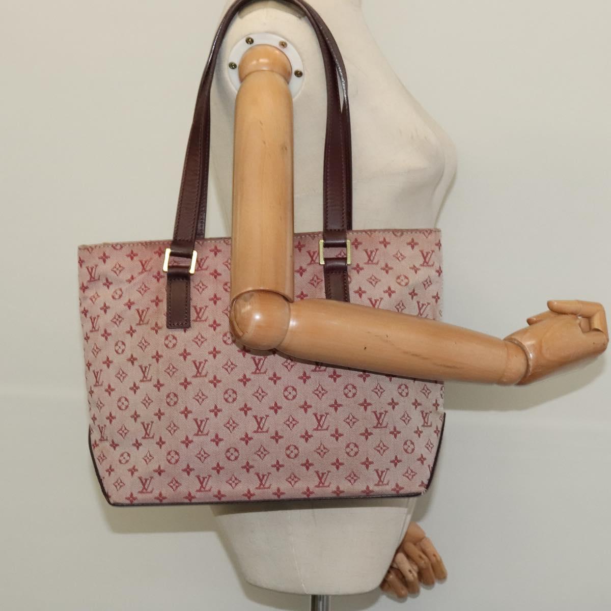 LOUIS VUITTON Monogram Mini Cabas Piano Tote Bag SPO Rouge LV Auth BD2029