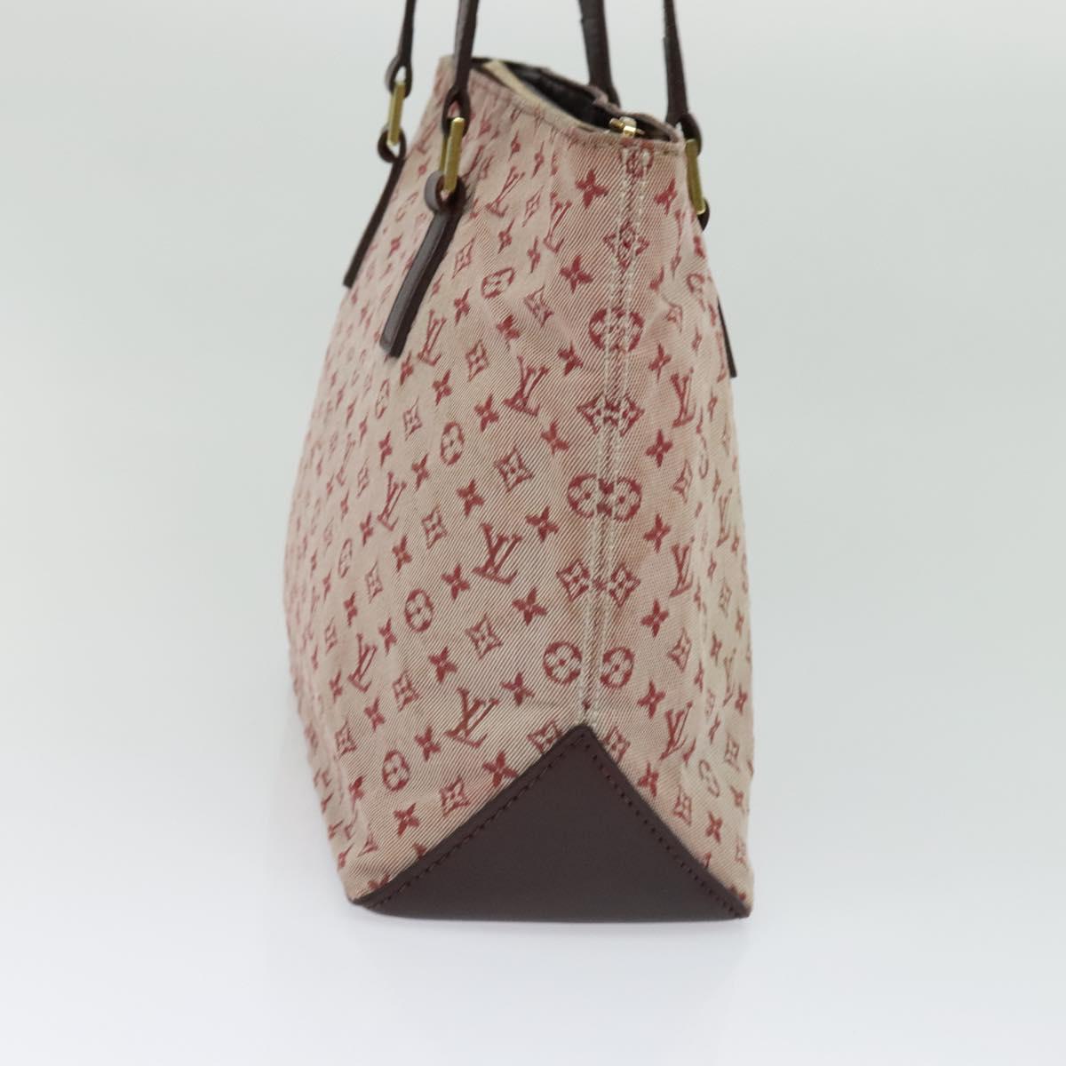 LOUIS VUITTON Monogram Mini Cabas Piano Tote Bag SPO Rouge LV Auth BD2029