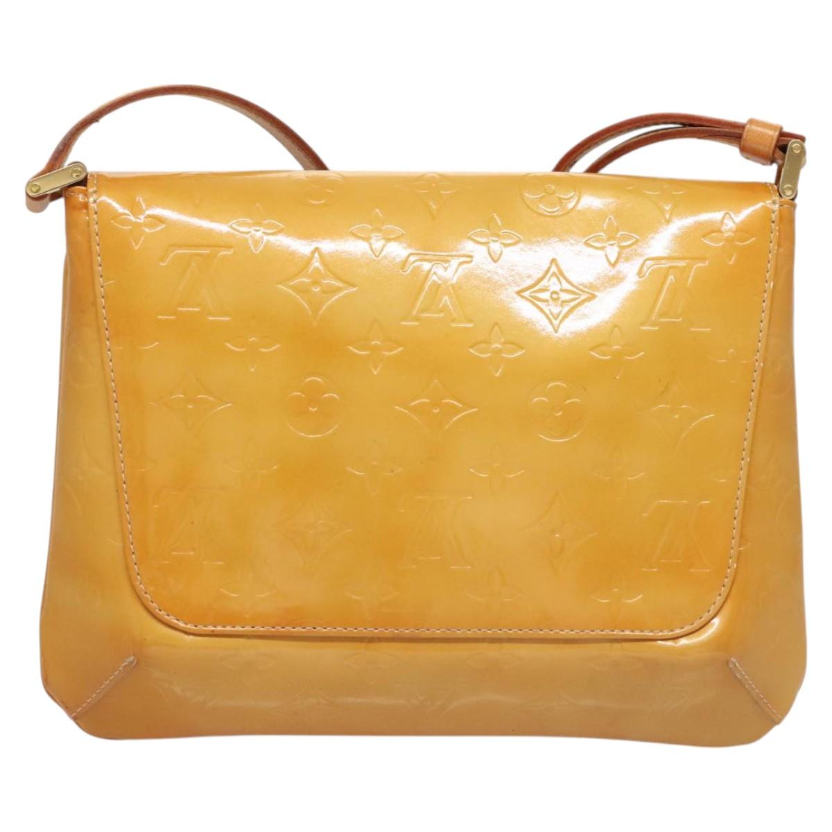 LOUIS VUITTON Monogram Vernis Thompson Street Bag Beige M91301 LV Auth BD2033