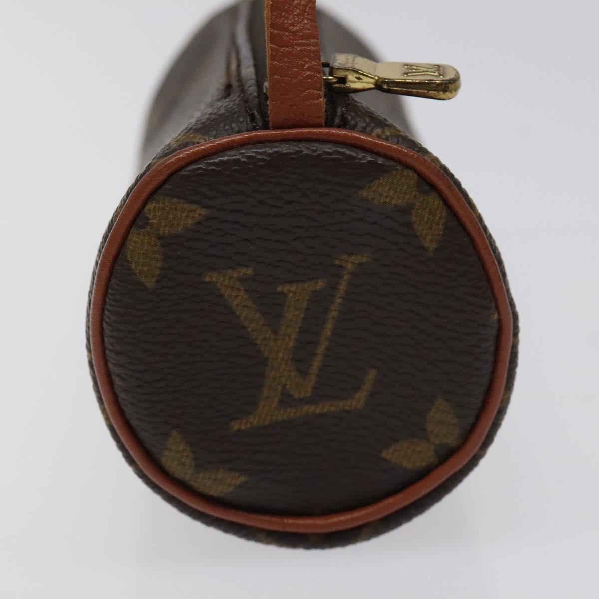 LOUIS VUITTON Monogram Papillon Pouch LV Auth BD2060