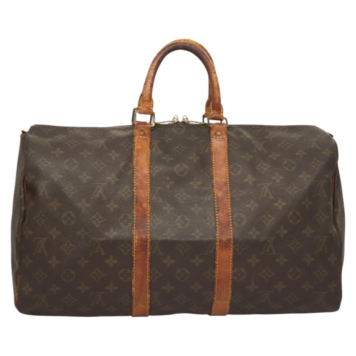 LOUIS VUITTON Monogram Keepall 45 Boston Bag M41428 LV Auth BD2089
