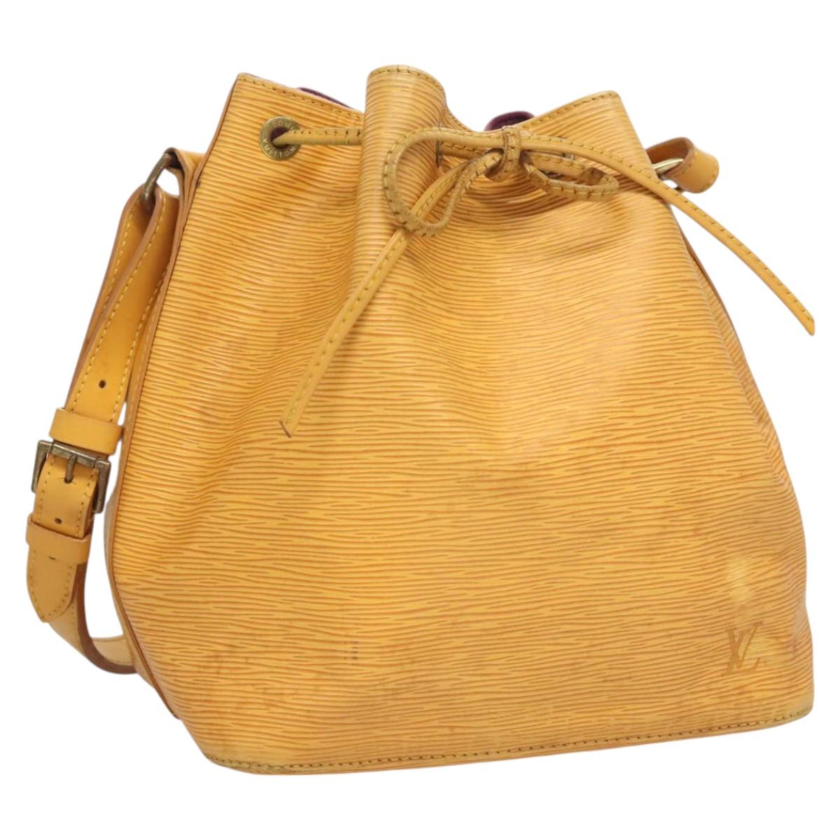 LOUIS VUITTON Epi Petit Noe Shoulder Bag Yellow M44109 LV Auth BD2091