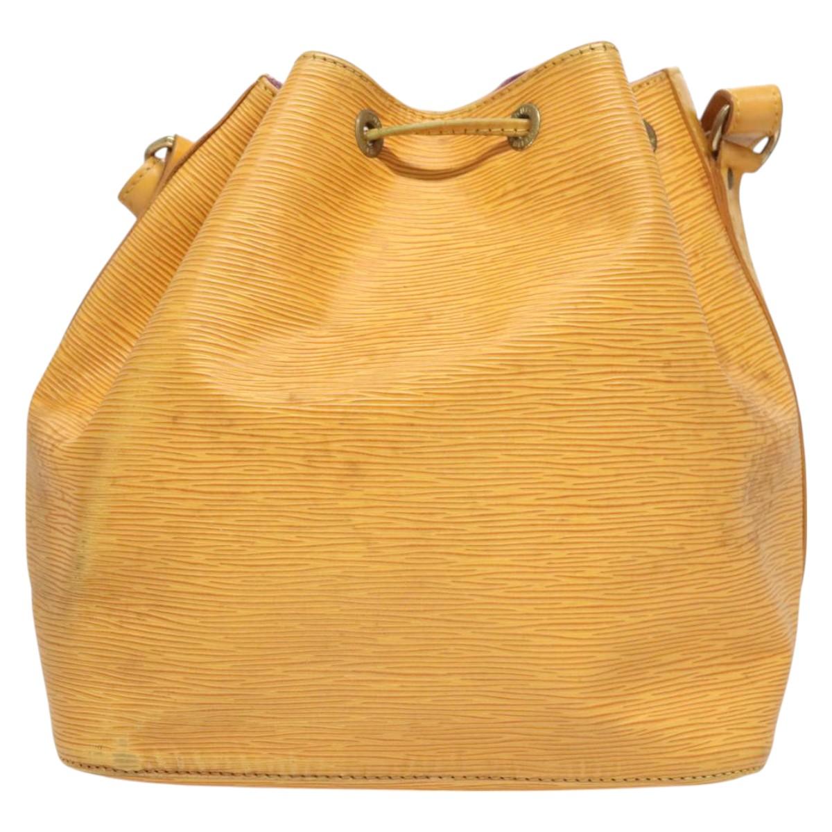 LOUIS VUITTON Epi Petit Noe Shoulder Bag Yellow M44109 LV Auth BD2091
