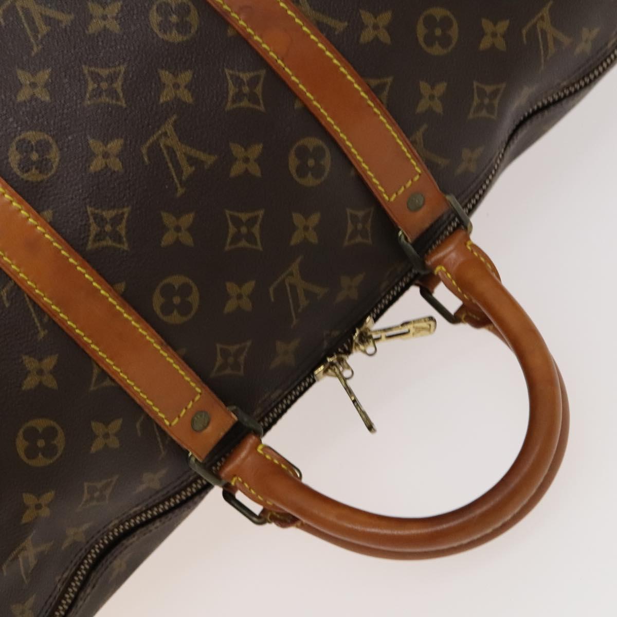 LOUIS VUITTON Monogram Keepall 55 Boston Bag M41424 LV Auth BD2108