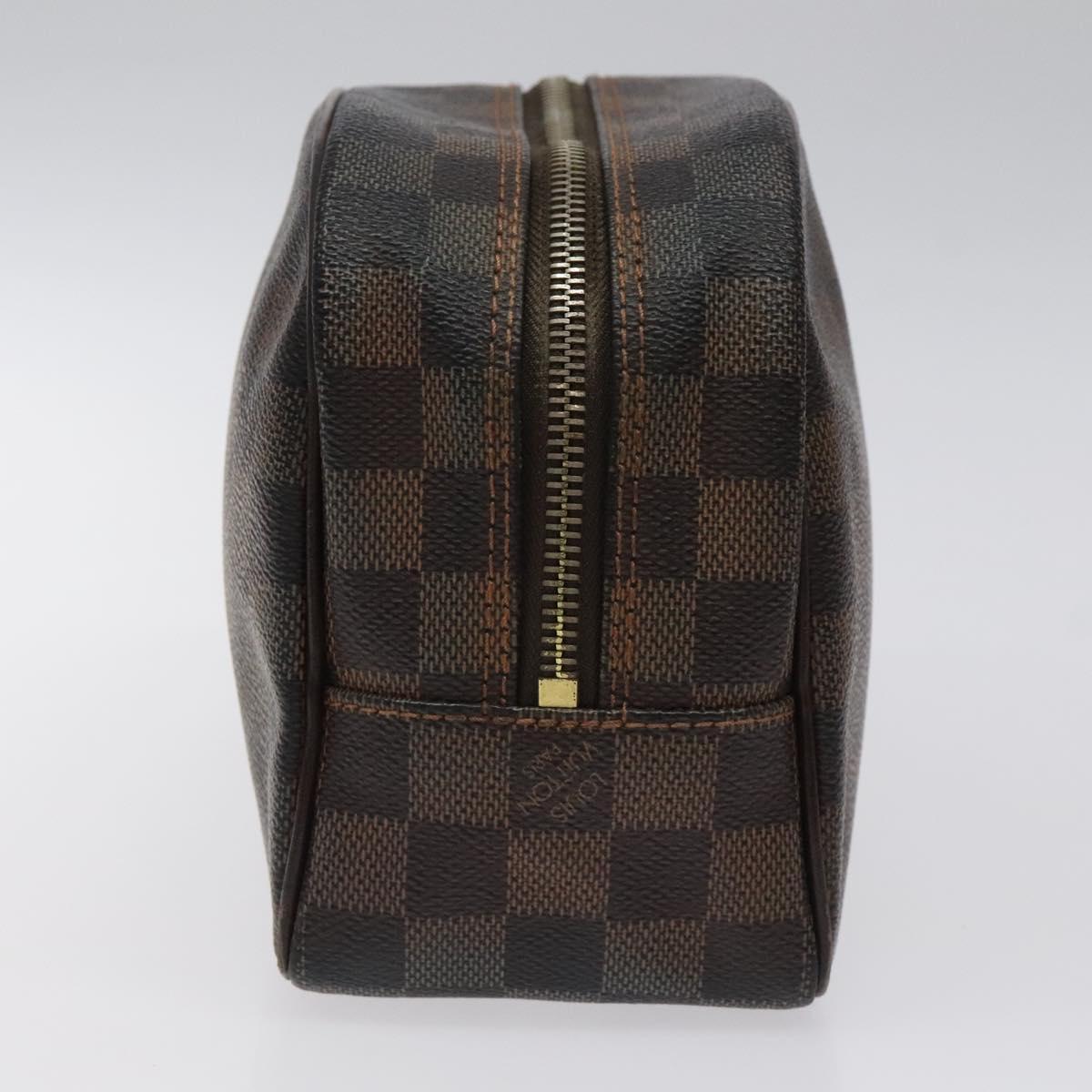 LOUIS VUITTON Damier Ebene Trousse Toilette 25 Clutch Bag N47624 LV Auth BD2155