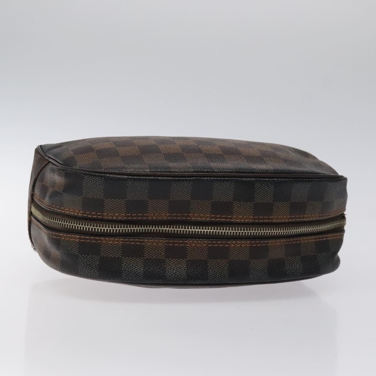 LOUIS VUITTON Damier Ebene Trousse Toilette 25 Clutch Bag N47624 LV Auth BD2155