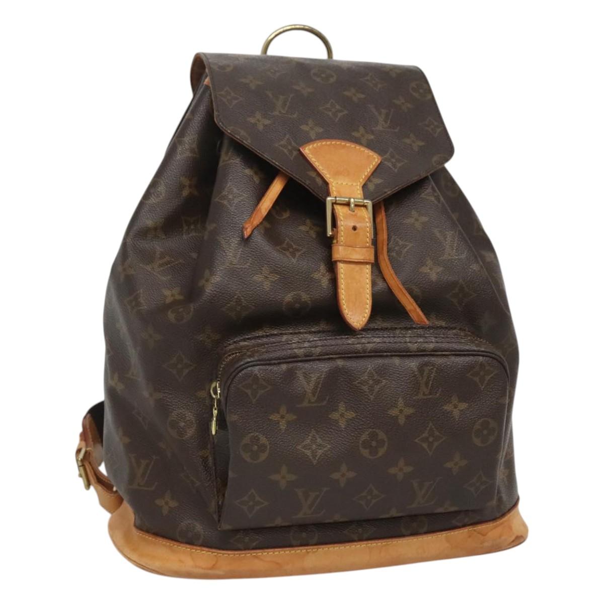 LOUIS VUITTON Monogram Montsouris GM Backpack M51135 LV Auth BD2204