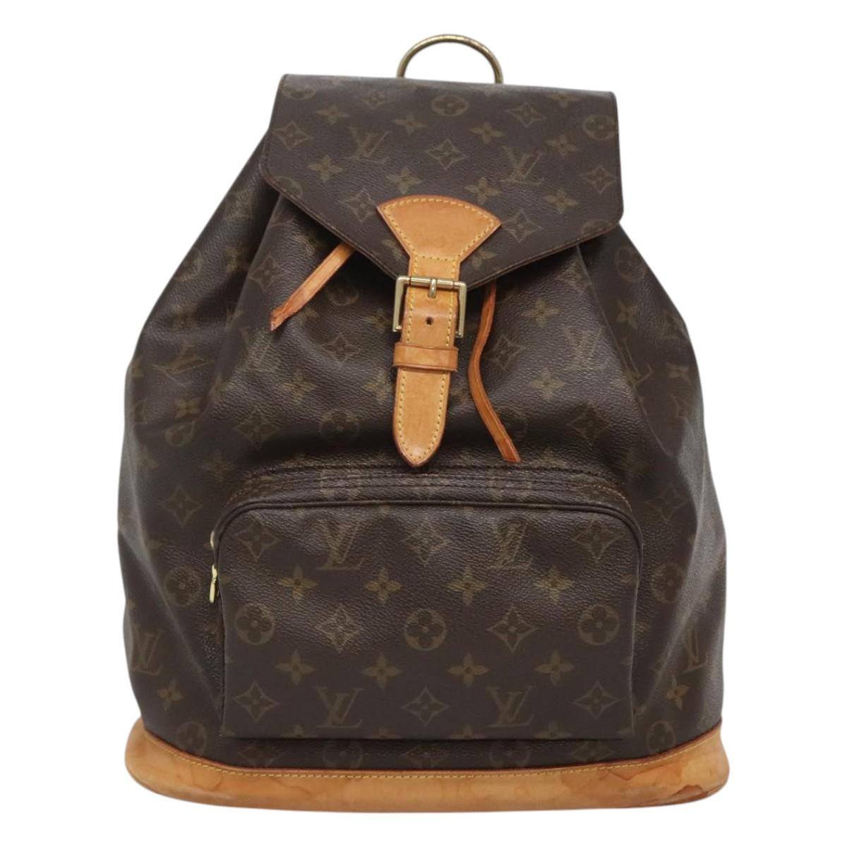 LOUIS VUITTON Monogram Montsouris GM Backpack M51135 LV Auth BD2204